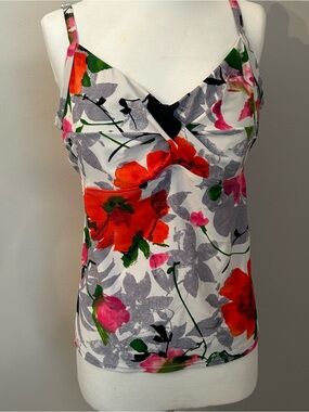 Simply Swim Women's Size 18W Vibrant Tropical Floral Print Tankini Swim Top